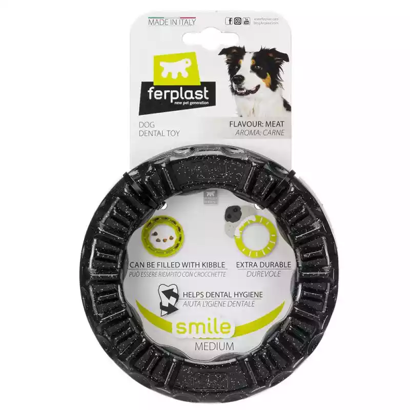 Ferplast Smile gryzak, czarny - Rozmiar M - Ø x wys.: 16 x 3,2 cm ferplast ceny i opinie