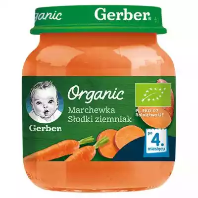 Gerber Organic - Organic marchewka, słod Podobne : Gerber Organic - BIO Nektar gruszka banan po 4 miesiącu - 249010
