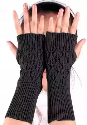 Rękawiczki ocieplane mitenki bez palców  Podobne : Rękawiczki bez palców mitenki paski czarne białe - 367318