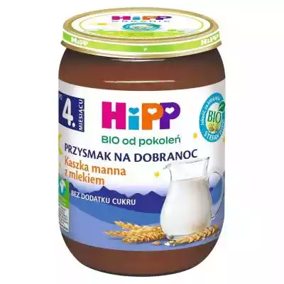         HiPP                Pełnowartościowy posiłek wieczorny dla niemowlątProdukt z certyfikatem ekologicznym. Znak HiPP BIO to gwarancja najwyższej jakości ekologicznej - jeszcze wyższej niż wymagana przepisami prawa. hipp.pl/bio-od-pokolen- bez dodatku cukru - zawiera naturalnie występ