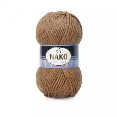 ﻿Włóczka Nako Sport Wool - 10126 karmel Kolekcje i sztuka > Rękodzielnictwo > Dziewiarstwo > Włóczki