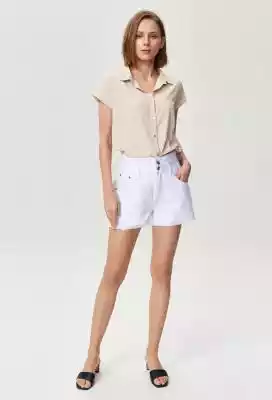 Jeansowe szorty z przetarciami Podobne : Białe szorty z paskiem P-MIYA - 26791