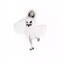 Halloweenowy kostium cosplayowy z kapturem, maska dziecięca Prom Kostium czarownicy, zabawny elf-biały S
