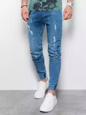 Spodnie męskie jeansowe joggery - jasnoniebieskie P939
 -                                    M