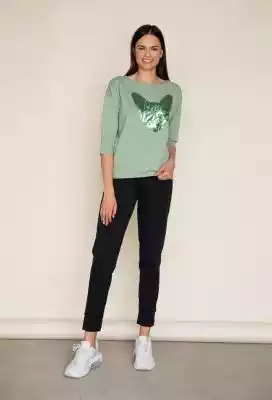 Zielona bluza z cekinową aplikacją Podobne : Zielona chłopięca bluza z kapturem B-STYLE JUNIOR - 27643
