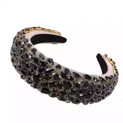 Bohemian Wyściełane Crystal Crown Headband,  Przesadzone Rhinestone Tiara Hairbands. Dane techniczne: Metale Typ: Stop cynkuFine lub Fashio ...