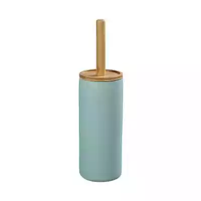 Szczotka do WC w kolorze miętowym wykonana jest z żywicy poliuretanowej z wykończeniem bambusowym.