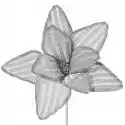 Dekoracyjny kwiat SW srebrny 24CM /x12