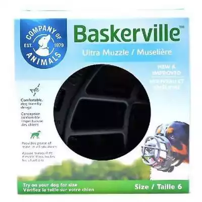 Kompania Zwierząt Baskerville Ultra Kufa dla psów,  Rozmiar 6 - Psy 80-150 lbs - (Obwód nosa 16