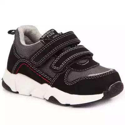 Buty sportowe chłopięce czarne American  Podobne : American Club Sportowe buty American czerwone RH24 - 1289707