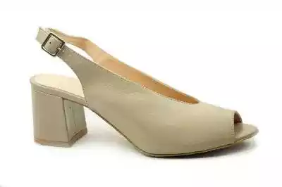 Klasyczne sandały damskie na słupku w ko Klasyczne sandały damskie na słupku w kolorze beżowym Edeo