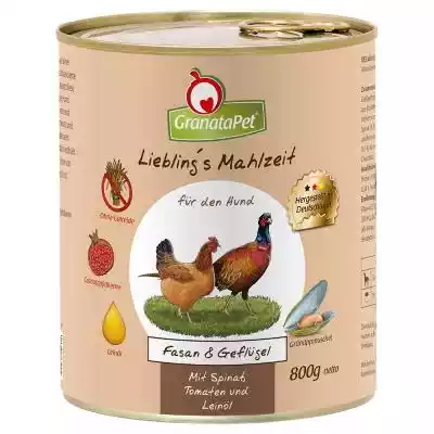 Pakiet GranataPet Liebling's Mahlzeit, 1 Podobne : GranataPet Liebling's Mahlzeit karma dla psa, 6 x 800 g - Kurczak z pasternakiem, bazylią, czarnym bzem i olejem lnianym - 344704