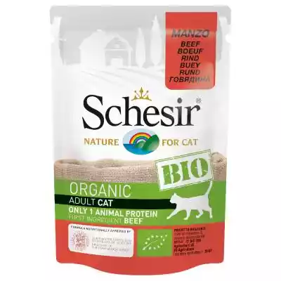 Naturalna i smaczna: Schesir Bio Pouch to certyfikowana ekologiczna karma dla kotów,  która wyróżnia się zbalansowaną recepturą i pysznym smakiem. Mokra karma jest dostępna w różnych pysznych odmianach w praktycznych saszetkach. Do przygotowania ekologicznej karmy dla kotów firmy Schesir w