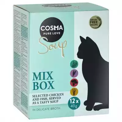 Megapakiet Cosma Soup, 24 x 40 g  - Paki Koty / Karma mokra dla kota / Cosma / Cosma Soup