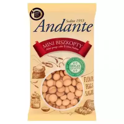 Andante - Mini biszkopty Podobne : Auchan - Biszkopty z galaretką o smaku truskawkowym w czekoladzie - 236147