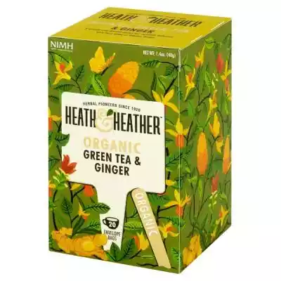Heath & Heather Herbata zielona organicz Podobne : Heath & Heather Herbata zielona organiczna z imbirem 40 g (20 saszetek) - 847914