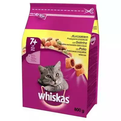         Whiskas                Whiskas wie,  co kocha Twój kot i czego naturalnie potrzebuje. Potrzeby odżywcze Twojego kota zmieniają się wraz z upływem czasu,  dlatego właśnie receptury suchej karmy Whiskas 7+,  z odpowiednim poziomem składników odżywczych,  zostały specjalnie dostosowan