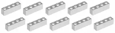 Lego cegła 1x4 biała 10 szt. 3010 Nowa