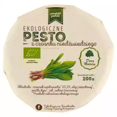 Dary Natury Ekologiczne pesto z czosnku  Podobne : Carrefour Bio Ekologiczne wafle ryżowe pełnoziarniste 100 g - 844226