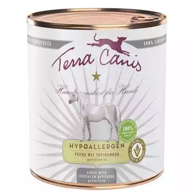Terra Canis Hypoallergen, 6 x 800 g - Ko Podobne : O'CANIS Konina z warzywami i siemieniem - mokra karma dla psa - 24x800 g - 89103