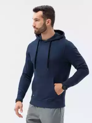 Bluza męska kangurka z kapturem - granat Podobne : Granatowa Bluza Bez Kaptura Męska Sweatshirt Jeans - S - 5808