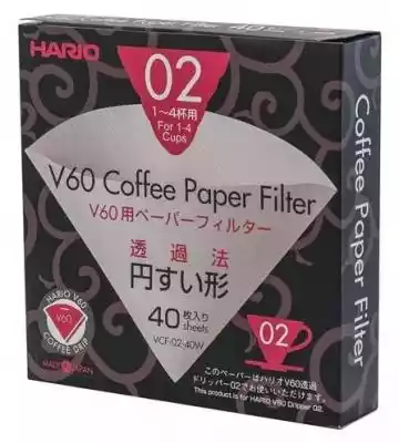 #FILTRY PAPIEROWE DO DRIPPERA V60-02 (40 Podobne : Papierowe filtry Hario „V60 02 MK“, 100 szt. - 47097