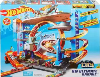 Tor HOT WHEELS City Mega Garaż Rekina Podobne : Hot Wheels Zestaw City Dinozaur GBF93 - 844430