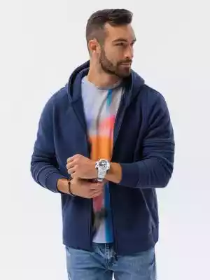 Bluza męska rozpinana hoodie z nadrukami basic