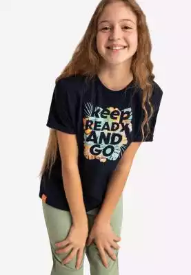Czarna dziewczęca koszulka z kolorowym n Podobne : Dziewczęca koszulka z wydłużonym tyłem T-LOOK JUNIOR - 27373