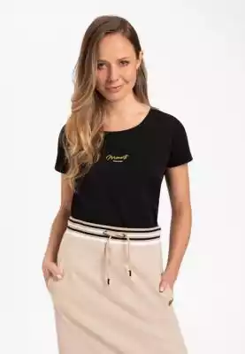 czarna koszulka z drobnym nadrukiem T-SE Podobne : Damska koszulka z nadrukiem T-FLAIN - 26833