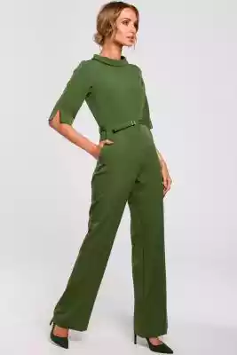 Kombinezon ze stójką - zielony Podobne : Krótkie spodenki męskie jeansowe 350W - khaki
 -                                    29 - 95754