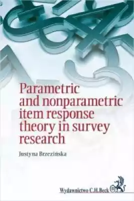 Parametric and nonparametric item respon Podobne : Parametric and nonparametric item response theory in survey research - 2615676