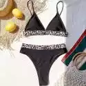 Mssugar Kobiety Sexy Leopard High Waist Bikini Set Push Up Strój kąpielowy Stroje plażowe S