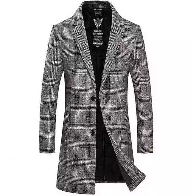 Mssugar Męski Trench Business Coat Wełni Podobne : Mssugar Męski 3 Piece 1 Button Solid Color Suit Jacket Wedding Formal Blazer Czarny XL - 2713213