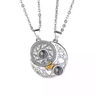 Mssugar Sun Moon Star Para Naszyjnik Par Podobne : Naszyjnik srebrny z kolekcji Lady in Rose - 129813