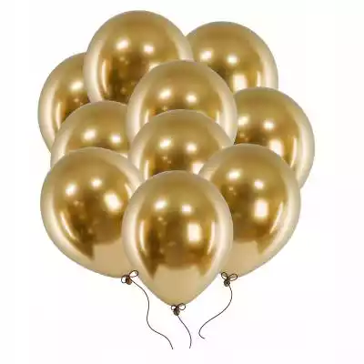 Balony Chromowane glossy Złote duże 30 cm 50 szt