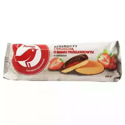 Auchan - Biszkopty z galaretką o smaku t Podobne : Auchan - Biszkopty z galaretką o smaku truskawkowym w czekoladzie - 227956