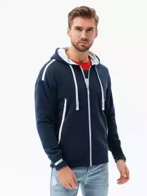 Bluza męska rozpinana z kapturem - grana Podobne : Granatowa Bluza Bez Kaptura Męska Sweatshirt Jeans - S - 5808