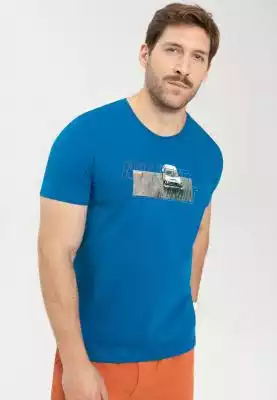 Męska koszulka z nadrukiem i napisem T-K linie