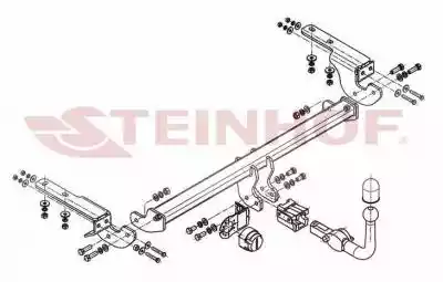 Hak holowniczy Steinhof Citroen DS4 2011 Motoryzacja > Akcesoria samochodowe > Holowanie > Kompletne haki holownicze (belka + kula)