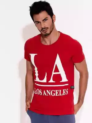T-shirt T-shirt męski czerwony Podobne : Czerwony T-Shirt Męski T-Shirt 043 Basic Trecwear Maroon - M - 115801