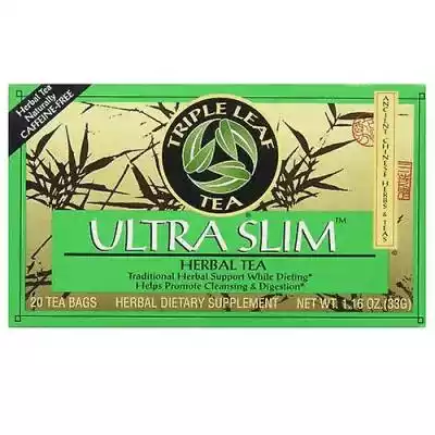 Triple Leaf Tea Ultra Slim Tea zawiera zioła,  które były tradycyjnie stosowane w Chinach,  aby pomóc w promowaniu oczyszczania i trawienia. Senna i malva verticillata to stymulujące rośliny środki przeczyszczające stosowane w celu promowania wypróżnień i oczyszczania. Persimmon i papaja b