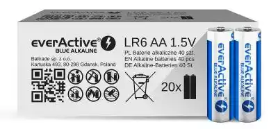 everActive Baterie LR6/AA Blue Alkaline  Podobne : everActive Baterie paluszki LR03/AAA folia 4 szt. - 387267