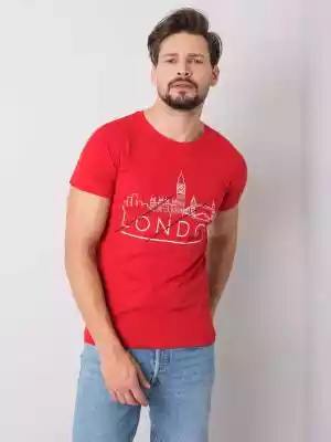 T-shirt T-shirt męski czerwony merg