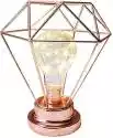 Mssugar Lampa nocna Dekoracyjna lampa nocna, żarówka Night Light Retro Lampa stołowa Metal battery Desk Lampa Dekoracja (gwiazda) Golden diamond
