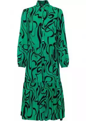 Sukienka midi ze zrównoważonej wiskozy Podobne : Sukienka koszulowa midi z okrągłym dekoltem, dł. do kolan - 450073