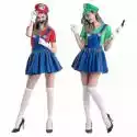 Mario i Luigi kostium Womens_j czerwony M