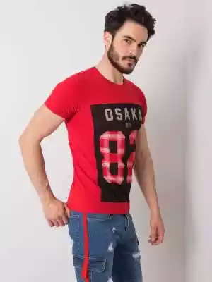 T-shirt T-shirt męski czerwony Podobne : Męski t-shirt z nadrukiem T-HUNTER - 27487