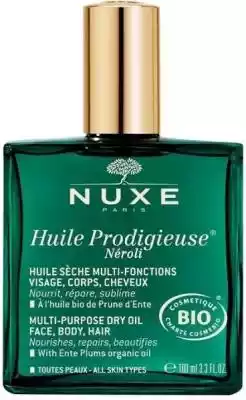 NUXE Huile Prodigieuse® Néroli to suchy olejek pielęgnacyjny o wielu zastosowaniach. Odżywia,  regeneruje,  zmiękcza skórę twarzy,  ciała oraz włosy. Cudowne właściwości olejów roślinnych zamknięte w unikatowej suchej konsystencji szybko się wchłaniają i nie pozost