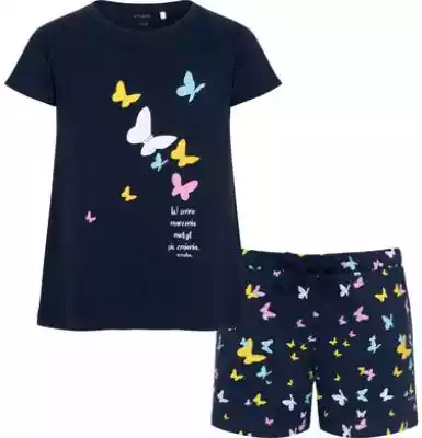 Piżama z krótkim rękawem dla dziewczynki Podobne : Piżama z krótkim rękawem dla chłopca, z napisem, szara z granatowymi spodenkami, 2-8 lat - 29885
